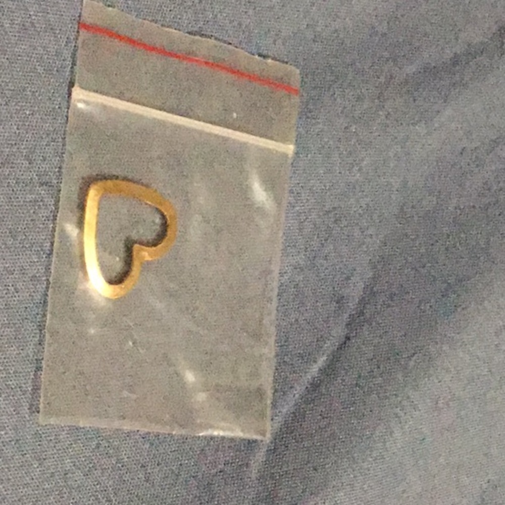 Small gold plated floating heart charm